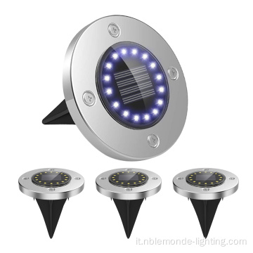 Luce da giardino a led solare luce macinata